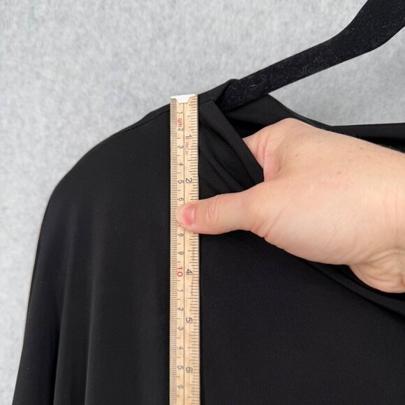 Bryn Walker Oversized Tunic Dress Size M Black Stretch Lagenlook Neutral Stretch - Picture 9 of 12